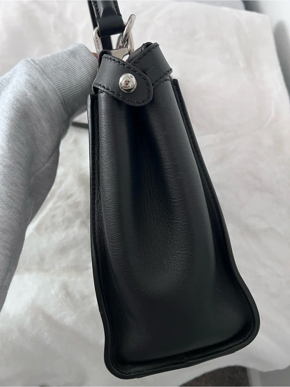 FENDI Bag, Fendi Peekaboo with Detachable Strap, Silver Hardware
